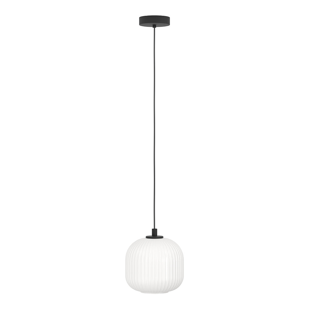 Eurolux Mantunalle 1-Light E27 Pendant Light (Black & White Glass) – P1349