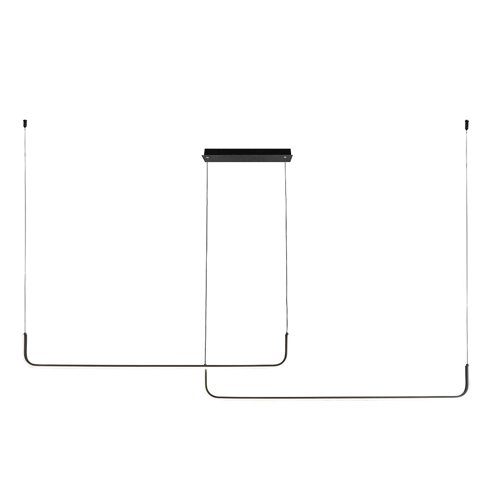 Eurolux Aro 40W Integrated LED Linear Pendant Light (Matte Black, 3CCT) – P1371