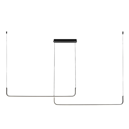 Eurolux Aro 40W Integrated LED Linear Pendant Light (Matte Black, 3CCT) – P1371