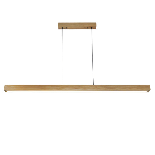 Eurolux Ona 18W Integrated LED Linear Pendant Light (White & Ash Wood, 3CCT) – P1376