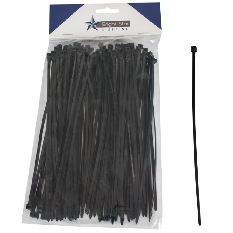 Bright Star PART114 100 PER BAG BLACK CABLE TIE - 5mm x 200mm