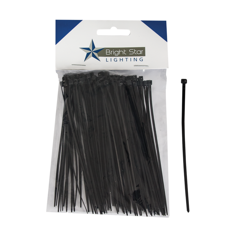 Bright Star PART115 100 PER BAG BLACK CABLE TIE - 3mm x 120mm