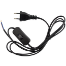 PART191 Bright Star BLACK 1.8M CABLE WITH ON/OFF SWITCH & 2 PRON