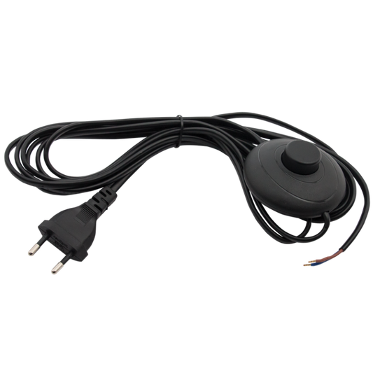 Bright Star PART193 BLACK 3.5M CABLE WITH FOOT SWITCH & 2 PRONG PLUG