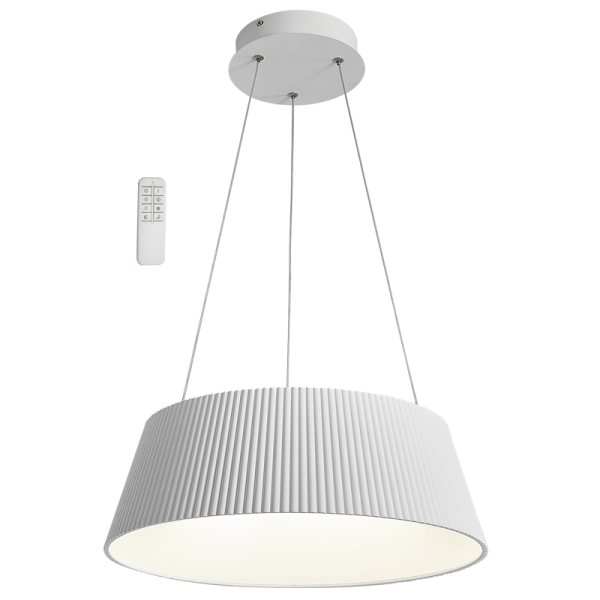 Bright Star PEN026 WHITE ROUND METAL+ACRYLIC +REMOTE 45W LED 3000K – 6000K