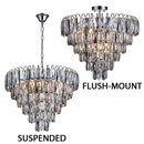 Bright Star PEN027 CHROME POLISHED CHR+CRYSTAL PENDANT DUAL 10X40W E14 SES