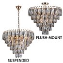 Bright Star PEN030 BRASS POLISHED CHR+CRYSTAL PENDANT DUAL 10X40W E14 SES