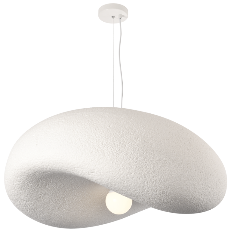 Bright Star PEN037 WHITE WHITE FOAMED PENDANT 1 x 60W ES 700MM