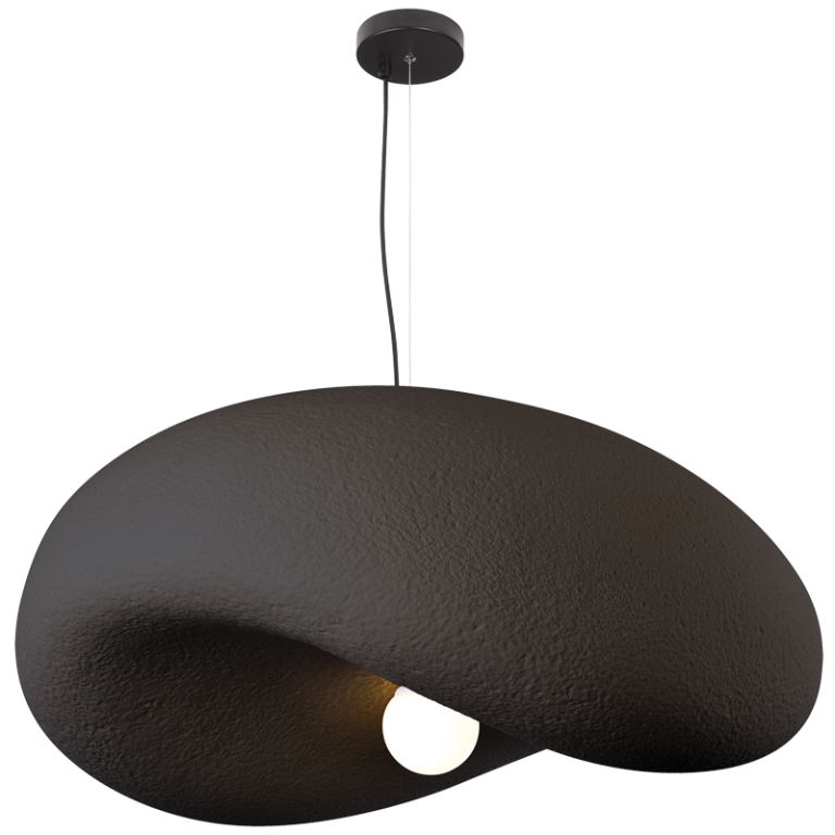 Bright Star PEN038 BLACK BLACK FOAMED PENDANT 1 x 60W ES 700MM