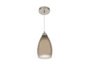 Bright Star PEN044 SMOKE SAT/CHR PENDANT WH INNER SMOKE OUTER GLS 1X60W SES