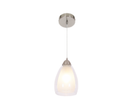 Bright Star PEN044 WHITE SAT/CHR PENDANT WH INNER CLEAR OUTER GLS 1X60W SES
