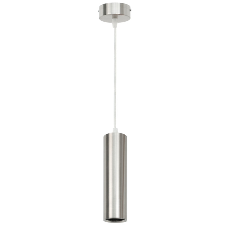 Bright Star PEN046/1 SATIN CHROM METAL+ALU PENDANT 1X50W GU10-SATIN CHR