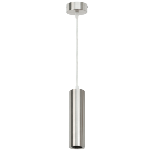 Bright Star PEN046/1 SATIN CHROM METAL+ALU PENDANT 1X50W GU10-SATIN CHR