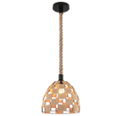 Bright Star PEN144 Industrial Hemp Rope & Metal Pendant Light