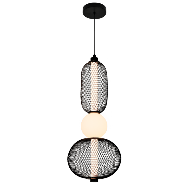 Bright Star  PEN149 Modern Sand Black Iron Pendant – 10W Integrated LED (3CCT)