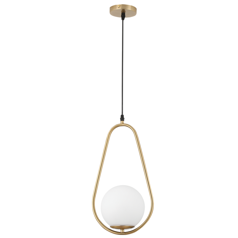 Bright Star PEN152 Elegant Brass & Glass Pendant Light – ES Base