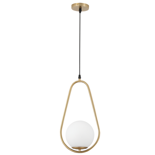 Bright Star PEN152 Elegant Brass & Glass Pendant Light – ES Base