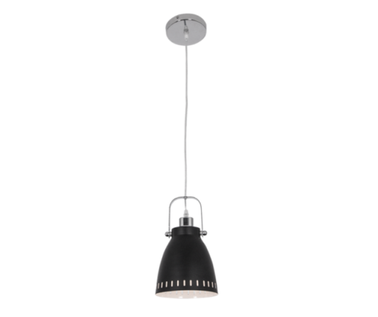 PEN187/1 Bright Star BLACK METAL PENDANT 1X60W ES