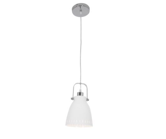 PEN187/1 Bright Star WHITE METAL PENDANT 1X60W ES