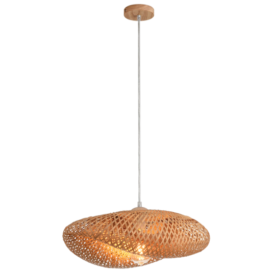 PEN259 Bright Star NATURAL 1X60W ES (LED ONLY) RATTAN PENDANT