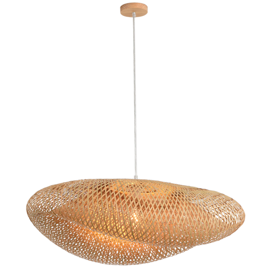 PEN260 Bright Star NATURAL 1X60W ES (LED ONLY) RATTAN PENDANT