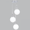 PEN284/3 Bright Star CHR P/CHROME PENDANT OPAL BALL GLASS 3 X60W ES