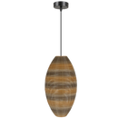 PEN300 Bright Star BK/RATTAN METAL & RATTAN PENDANT 1X60W ES