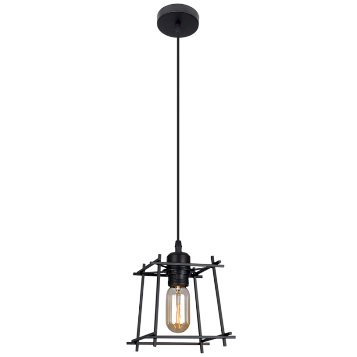PEN306 Bright Star BLACK METAL PENDANT 1X60W ES