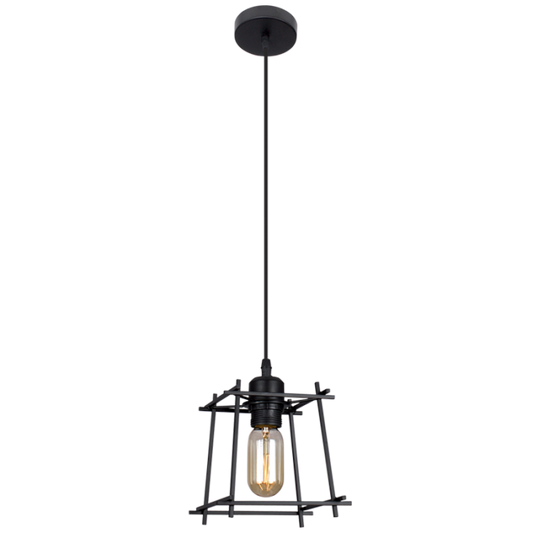PEN306 Bright Star BLACK METAL PENDANT 1X60W ES
