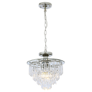 PEN334/1 Bright Star SUSPENDED OR FLUSH MOUNT P/CHR +ACR CRYSTAL 1X60W