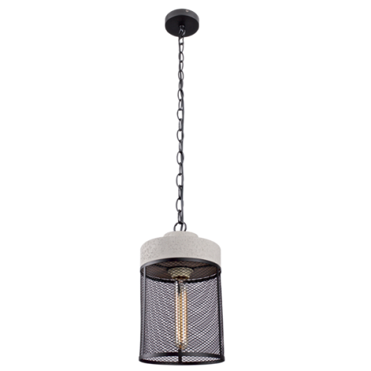 PEN350 Bright Star STONE CEMENT & METAL CAGE PENDANT 1X60W ES