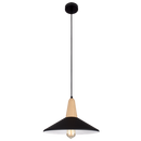 PEN372 Bright Star BLACK METAL+ WOOD PENDANT 1X60W ES
