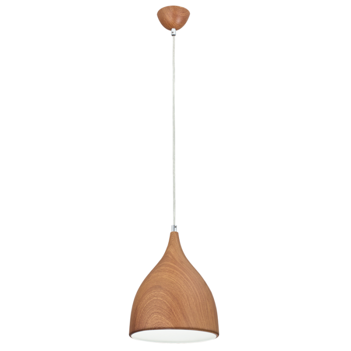 PEN388 Bright Star WOOD METAL PENDANT WOODEN GRAIN PATTERN 1X60W ES