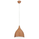 PEN388 Bright Star WOOD METAL PENDANT WOODEN GRAIN PATTERN 1X60W ES