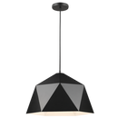 PEN399 Bright Star BLACK METAL PENDANT WHITE INNER 1X60W ES