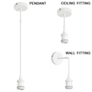 PEN501 Bright Star MATT WH 3 IN 1 DIY WHITE PENDANT 1X60W ES 6007226078831 1