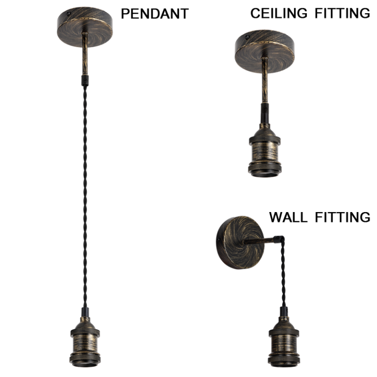 PEN502 Bright Star ANT BRASS 3 IN 1 DIY ANT BRASS PENDANT 1X60W ES 6007226078848 205