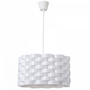 PEN518 Bright Star WHITE OVAL ACRYLIC AND PP PENDANT 1X35W ES 6007226079296 83