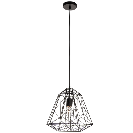 PEN525/1 Bright Star BK 1LT METAL WIRE PENDANT 1X60W ES 6007226058833 310
