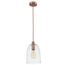 PEN534 Bright Star CLEAR RED BRONZE CORD PENDANT WITH CLEAR GLASS 1X40W ES 6007226059762 57
