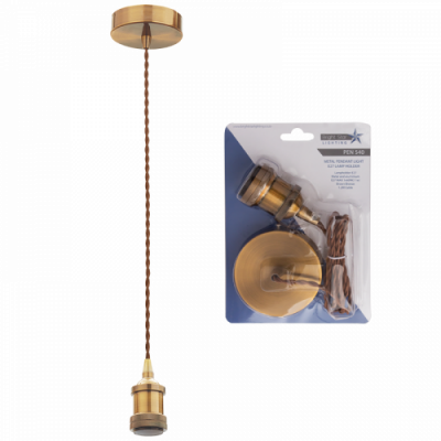PEN540 Bright Star BROWN BLISTER PACK BROWN BRONZE CORD PENDANT 1X60W ES 6007226059823 467