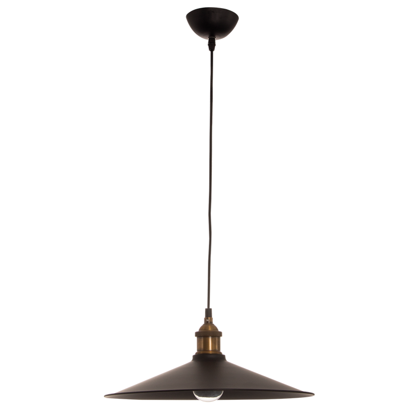 PEN547 Bright Star AQ/BK METAL PENDANT WITH BLACK INNER 1X40W ES
