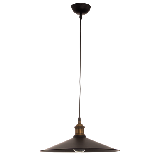 PEN547 Bright Star AQ/BK METAL PENDANT WITH BLACK INNER 1X40W ES
