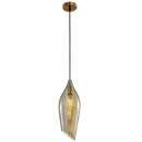 PEN552/1 Bright Star GLASS SATIN BRASS PENDANT COGNAC GLASS 1X60W ES