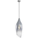 PEN553/1 Bright Star SMOKE SATIN NICKEL PENDANT SMOKE GLASS 1X60W ES