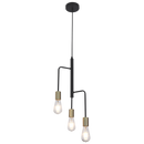 PEN563/3 Bright Star BLACK BLACK META PENDANT 3X60W ES 800MM CORD
