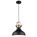 PEN591 Bright Star BLACK BLACK METAL PENDANT 1X60W ES 300MM