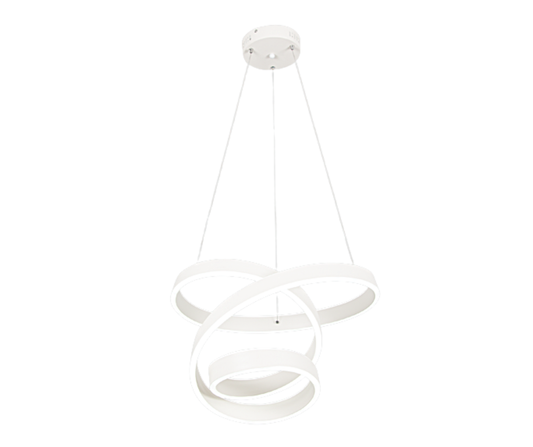 PEN617 Bright Star WHITE MATT WH ALU & ACRYLIC LED PENDANT 120W LED CCT