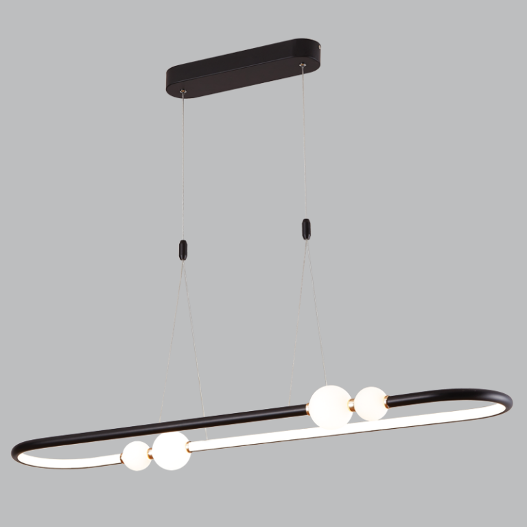 PEN797 Bright Star BLACK BLACK ALU& GLASS & PVC PENDANT 50W LED 4000K