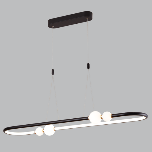 PEN797 Bright Star BLACK BLACK ALU& GLASS & PVC PENDANT 50W LED 4000K